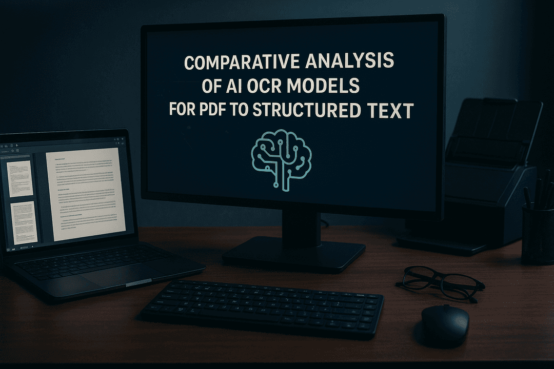 Comparative Analysis of AI OCR Models for PDF to Structured Text