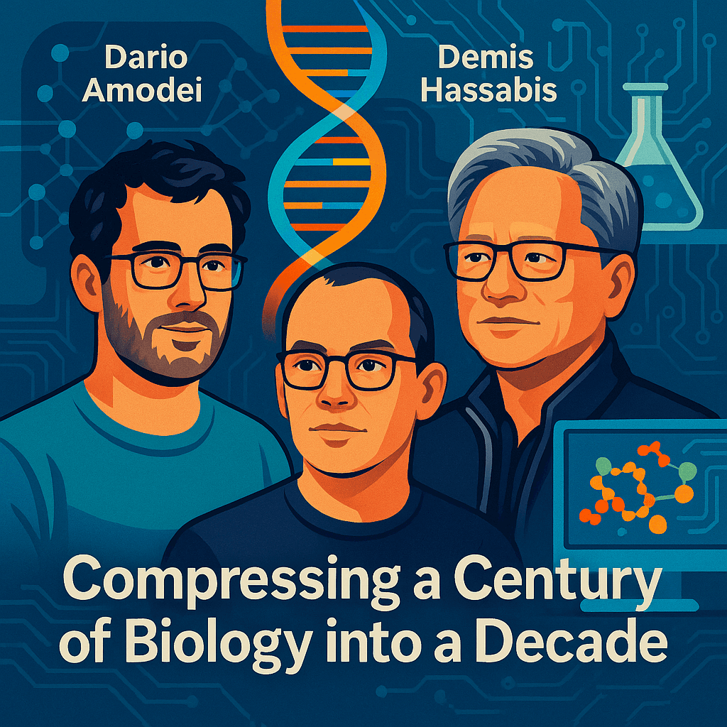Dario Amodei, Demis Hassabis & Jensen Huang: Compressing a Century of Biology into a Decade