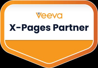 Veeva Vault CRM X-Pages Certified Partner Badge
