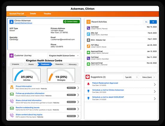 Account Pre-Call Dashboard for Ackerman, Clinton