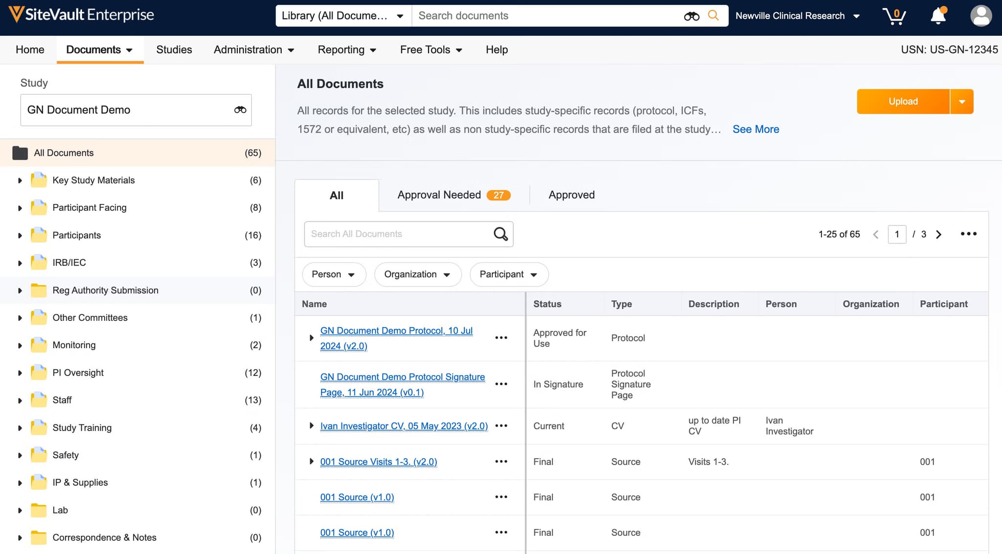 SiteVault Enterprise: All Documents for GN Document Demo