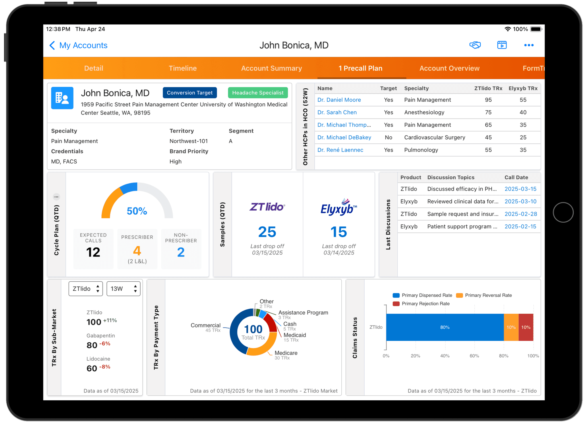 Pre-Call Planning Dashboard