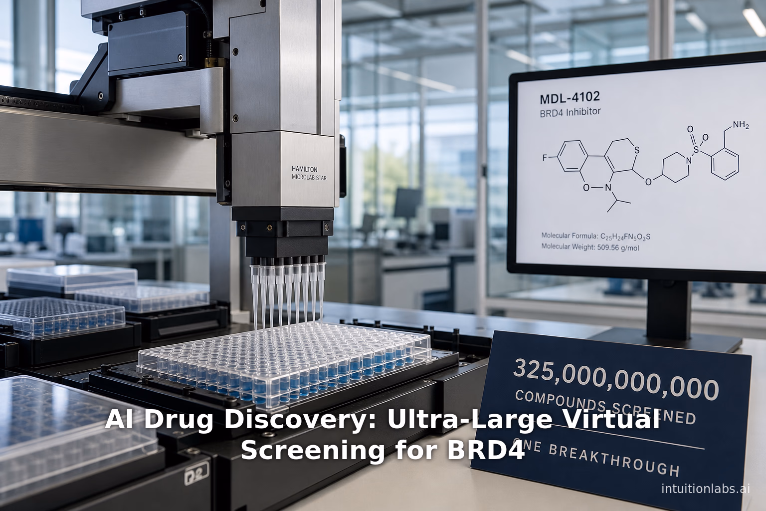 AI Drug Discovery: Ultra-Large Virtual Screening for BRD4