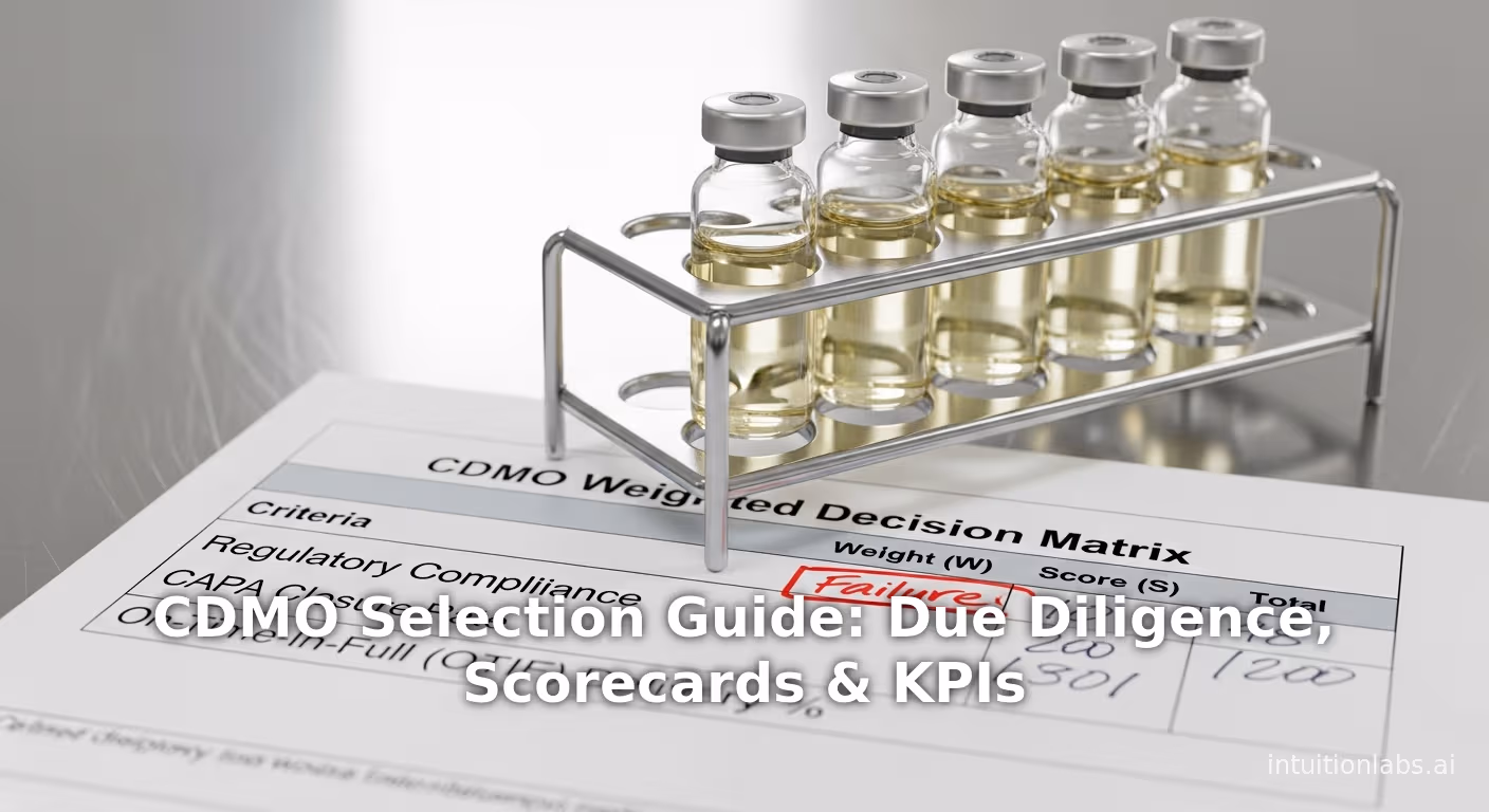 CDMO Selection Guide: Due Diligence, Scorecards & KPIs