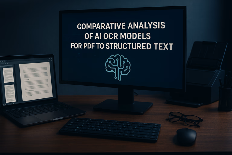 Comparative Analysis of AI OCR Models for PDF to Structured Text